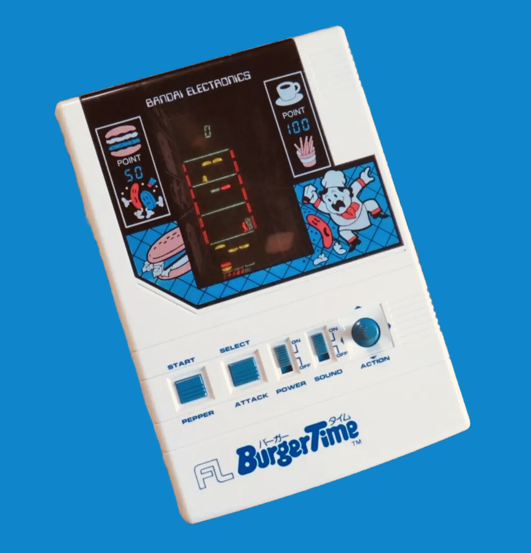 Bandai BurgerTime LSI Handheld Game