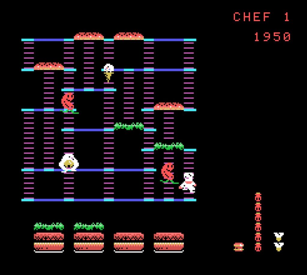 BurgerTime Colecovision Screenshot