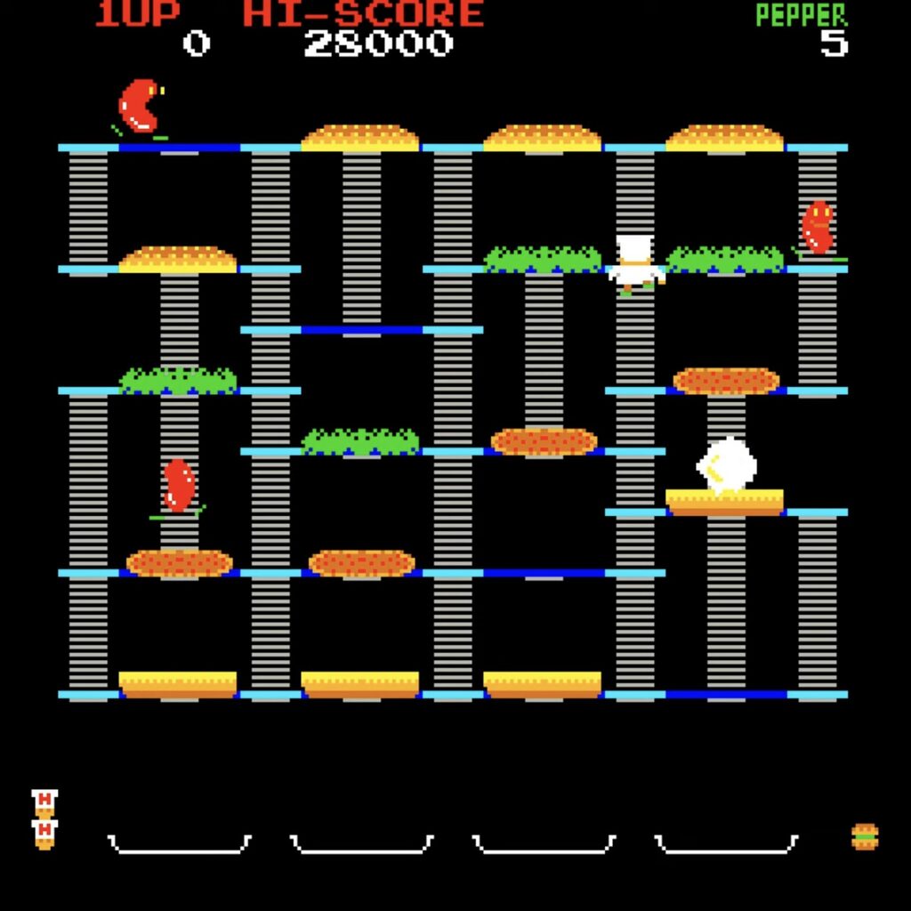 BurgerTime Stage 1 Screenshot