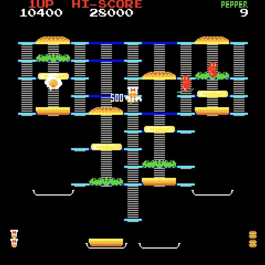 BurgerTime Stage 2 Screenshot
