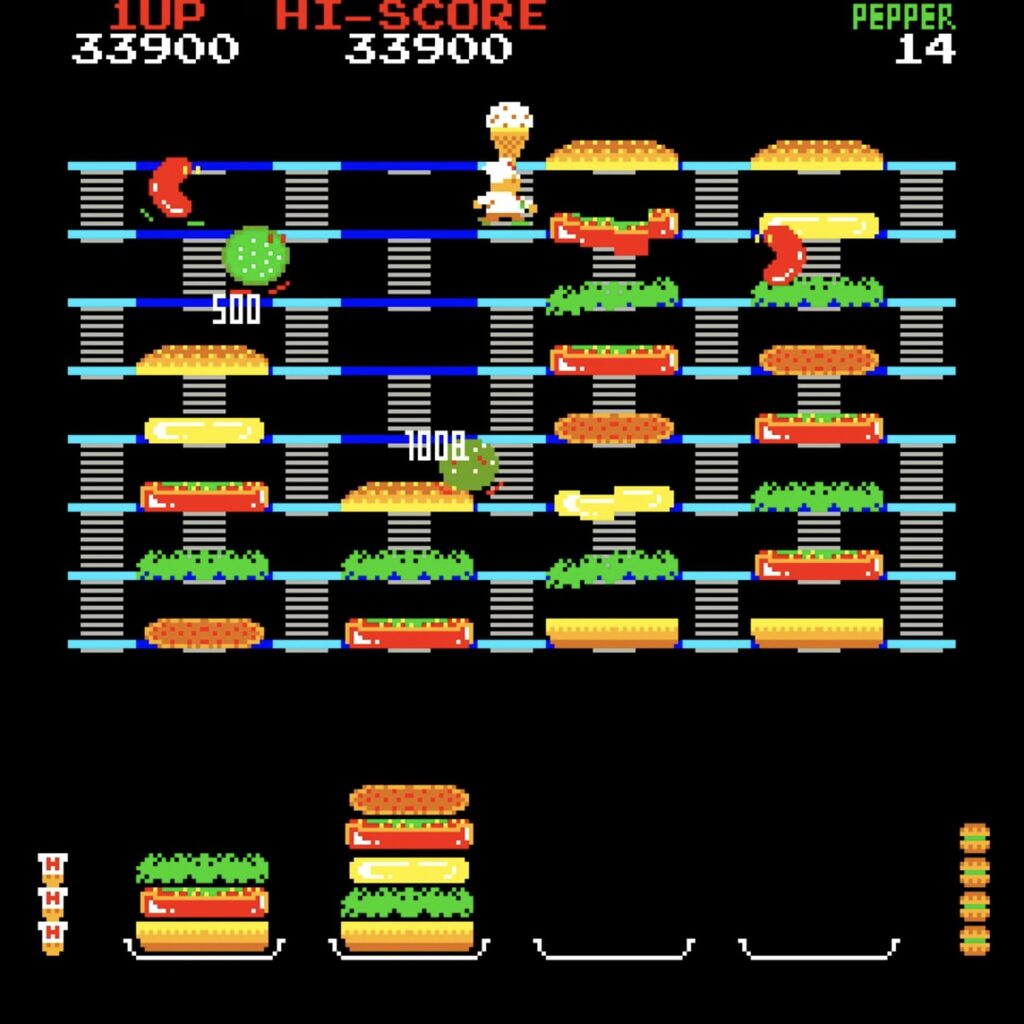BurgerTime Stage 4 Screenshot
