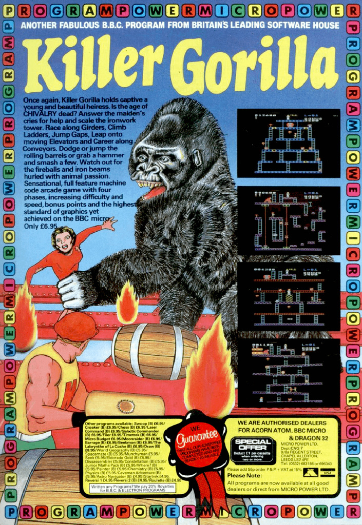 Killer Gorilla Game Advertisement