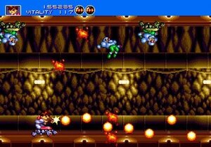 Gunstar Heroes Cavern Level