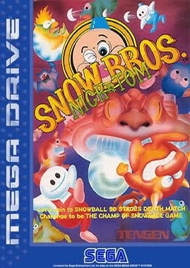 Snow Bros Mega Drive box art