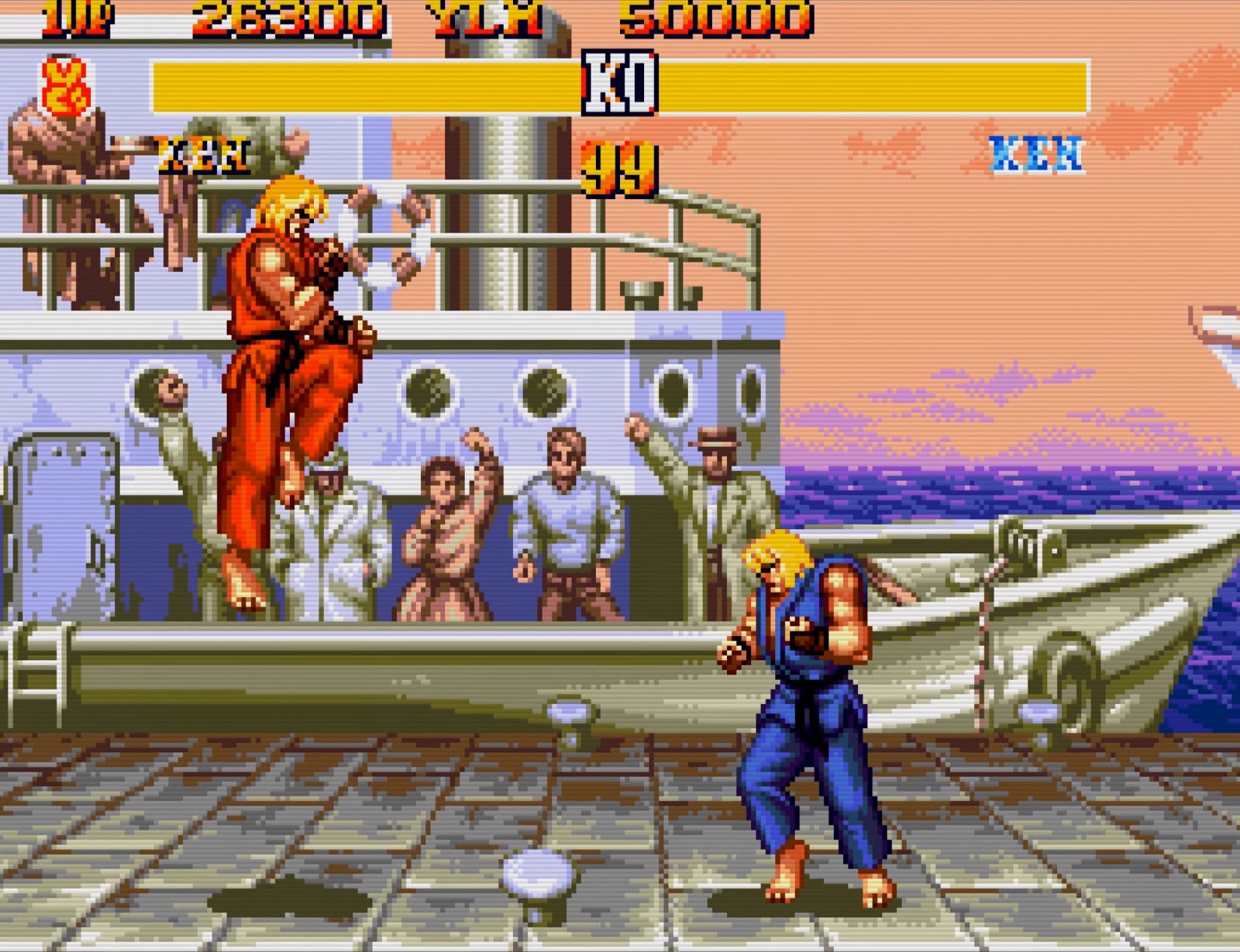 Street Fighter 2 Megadrive Ken vs Ken match
