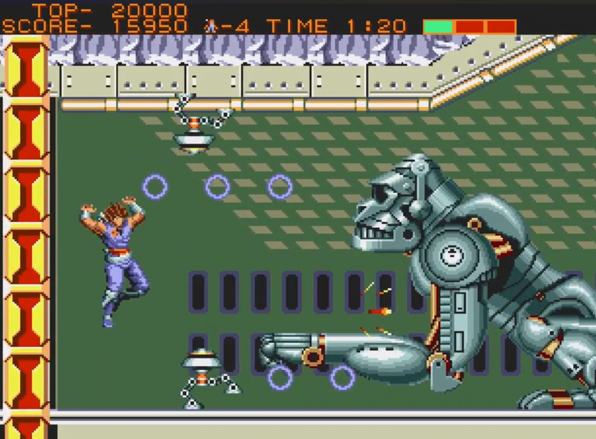 Strider Megadrive robot gorilla boss fight