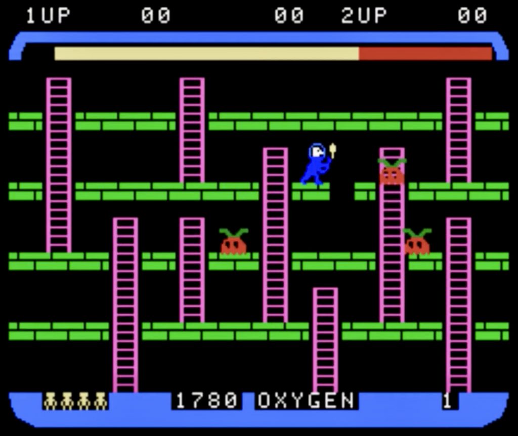 Colecovision Space Panic Screenshot
