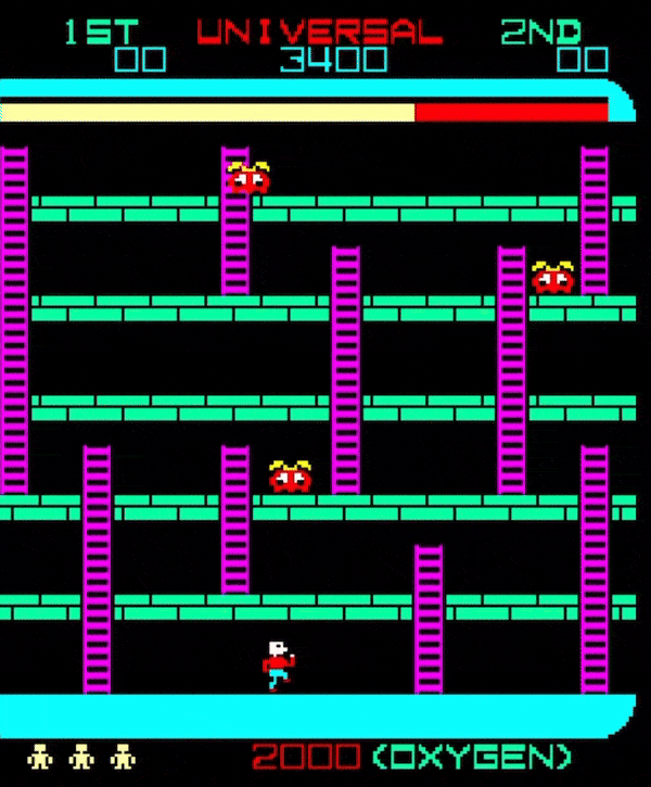 Space Panic Arcade Animated GIF