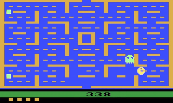 Pac Man complete with flickering ghosts