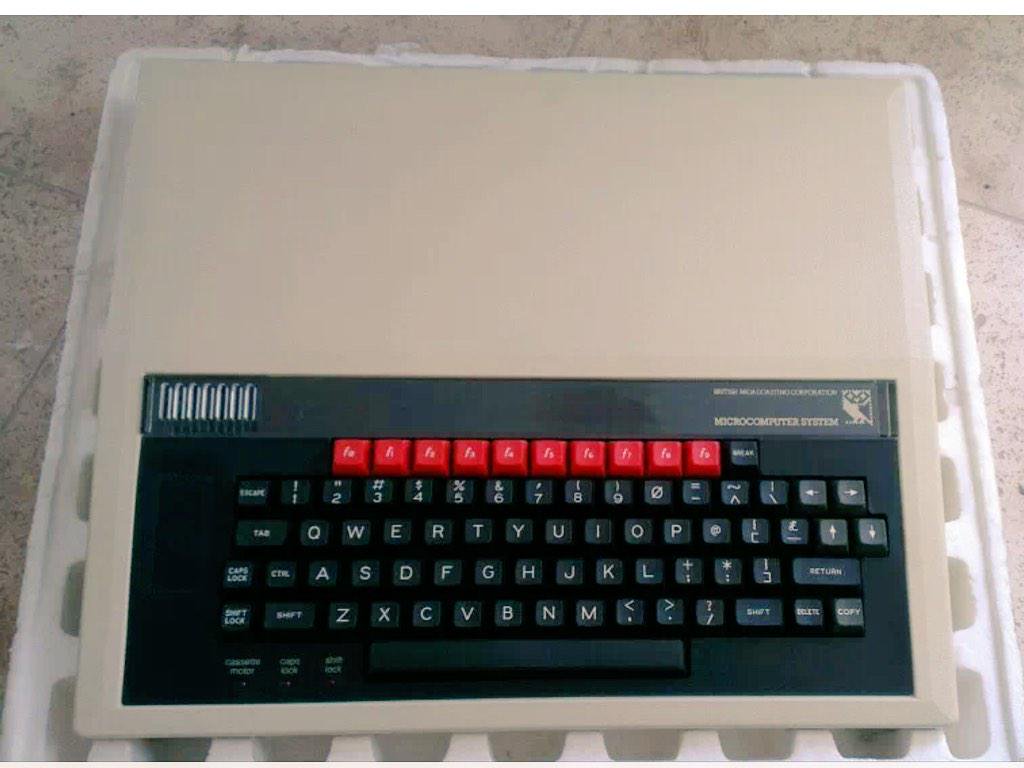 bbc micro in polystyrene case