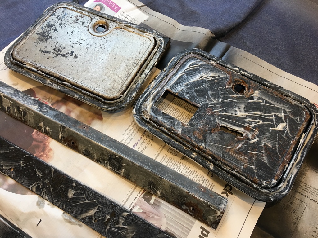 Paint stripper on the arcade coin doors