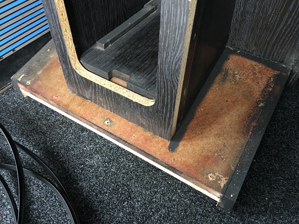 The base of the BAS arcade cabinet
