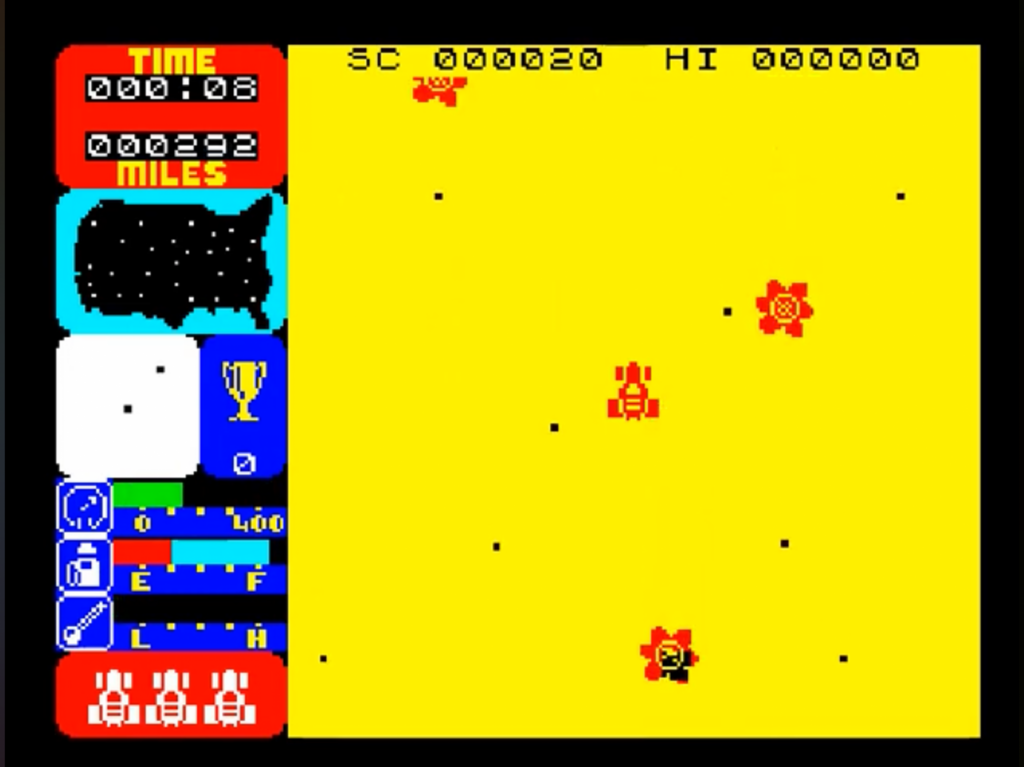 Tranz Am gameplay screen
