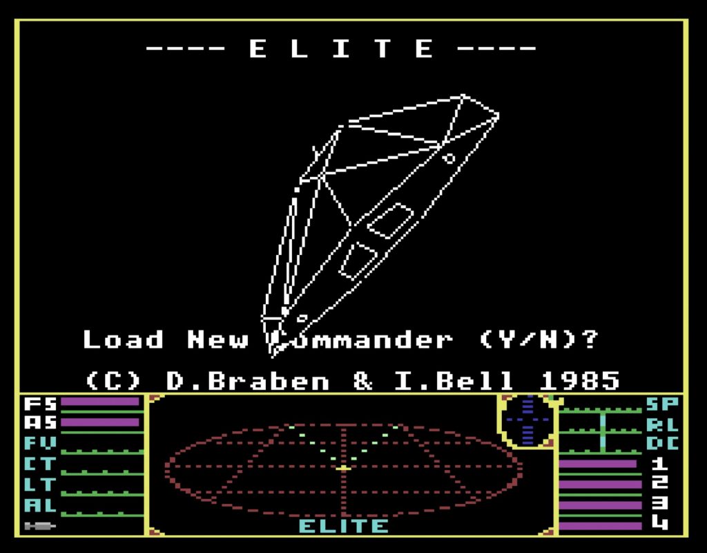Elite Commodore 64 Screenshot