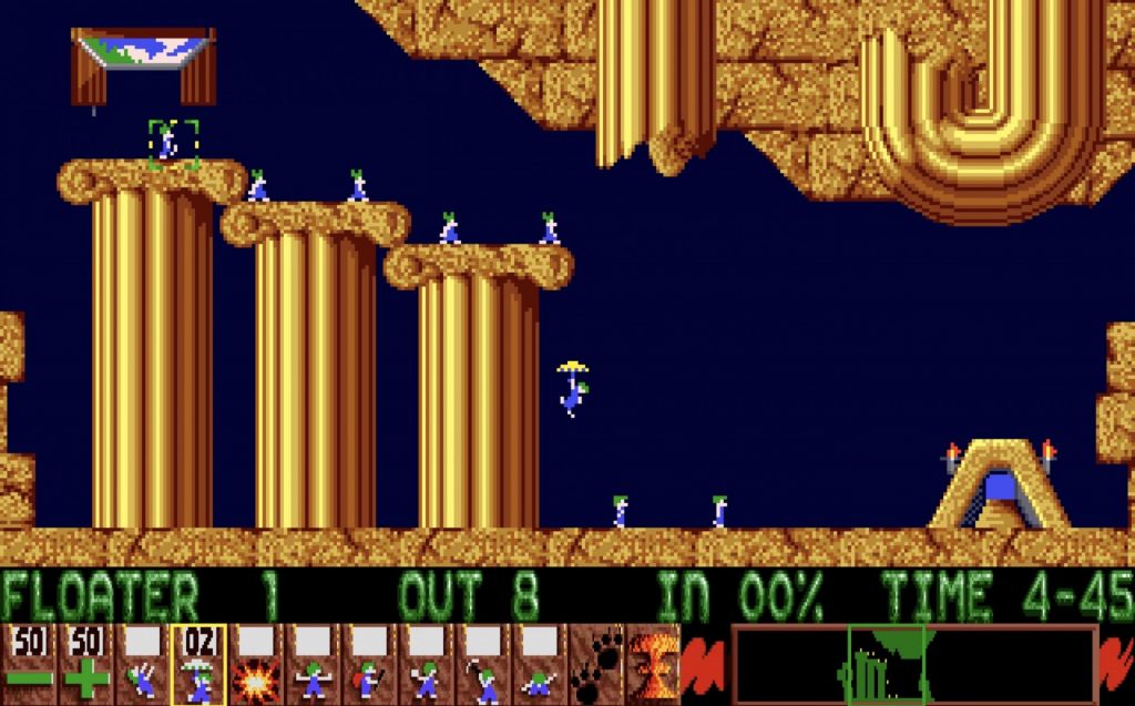 Lemmings Amiga Screenshot