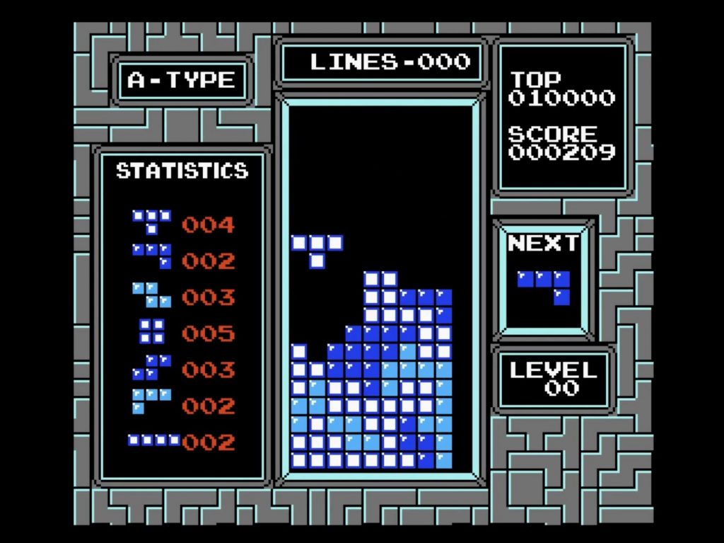 Tetris NES Famicom Screenshot